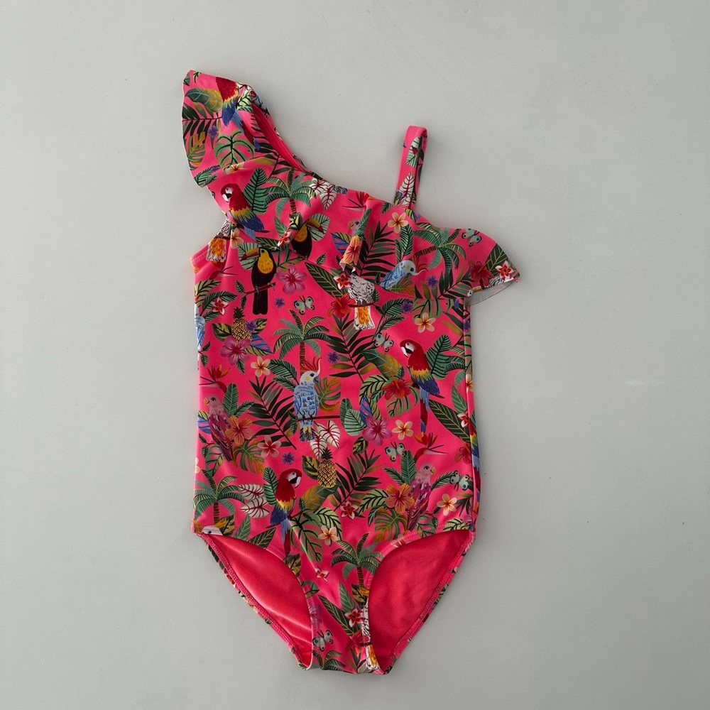 EMMA JAYNE x H&M girl tropical swimsuit in size 6-8